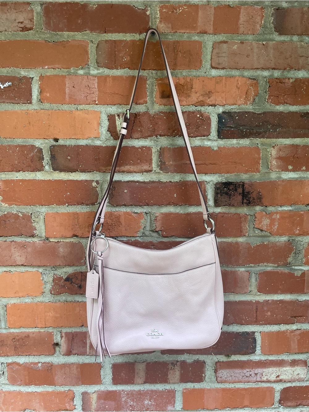 Coach Chaise Crossbody Shoulder Bag Purse Pebbled Leather Blush Pink H1857-35543